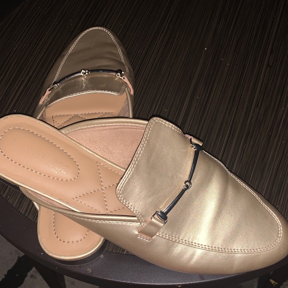Rachel Zoe Metallic Gold Mules - Picture 3 of 4